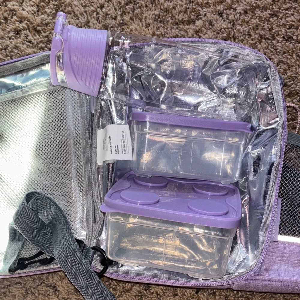 AZ PRO Purple Insulated Lunch Bag